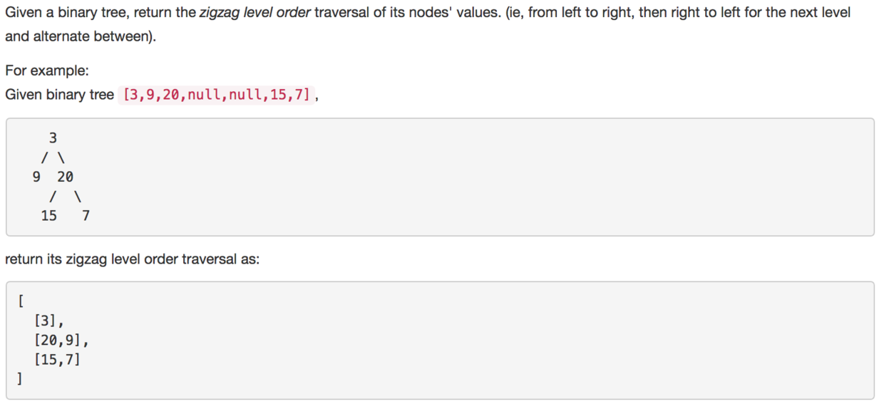 Binary Tree Zigzag Level Order Traversal