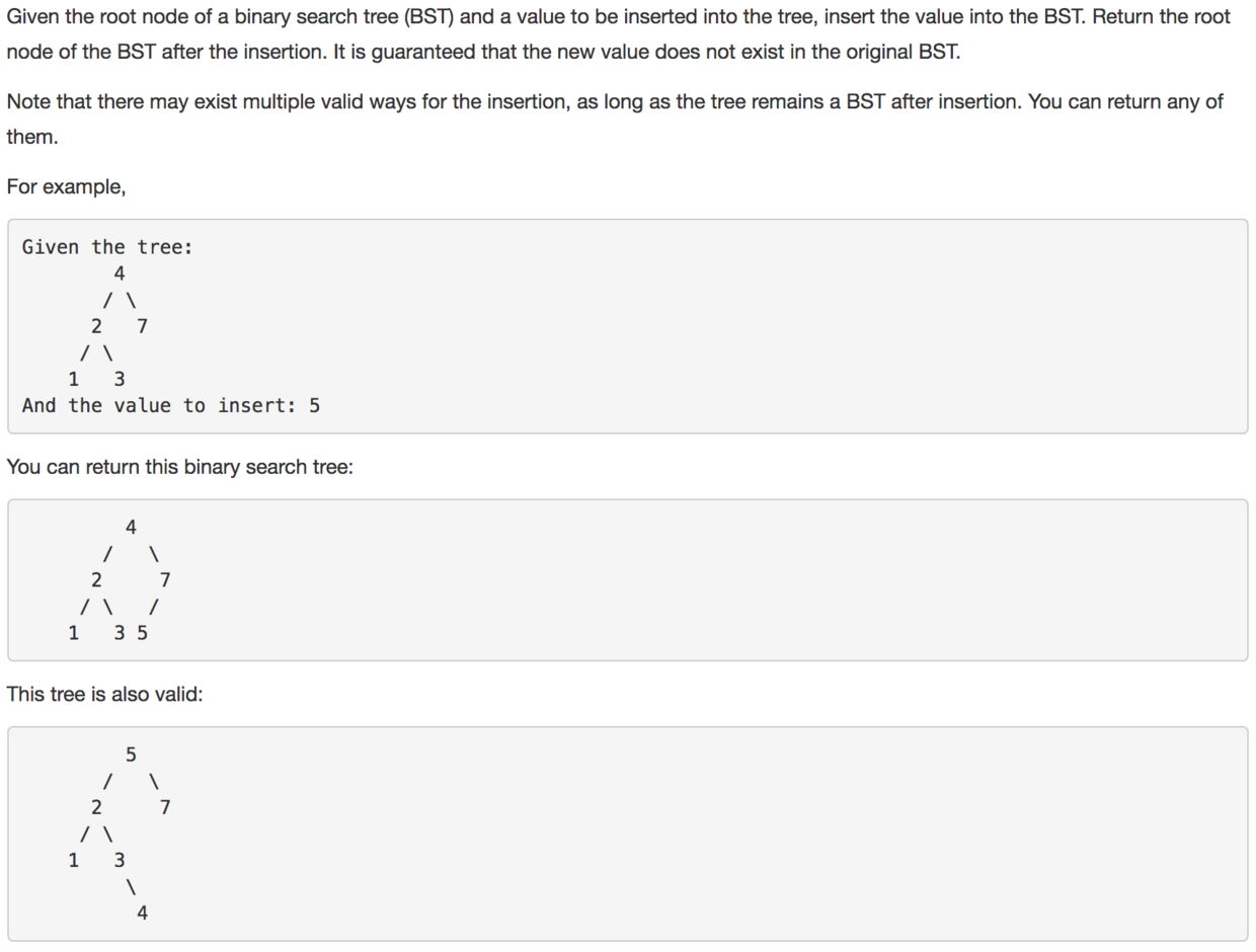 Insert into a Binary Search Tree