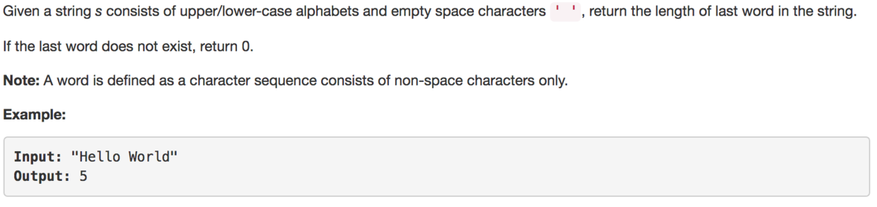 Length of Last Word