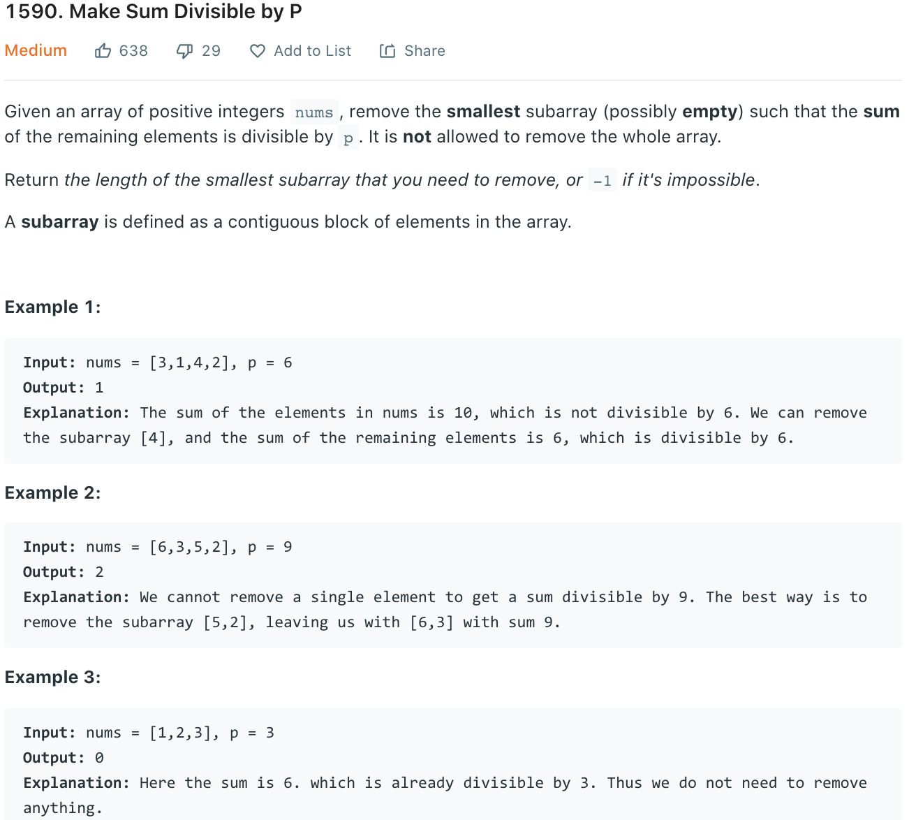 Make Sum Divisible by P