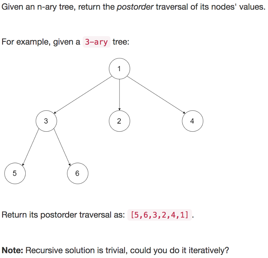 N-ary Tree Postorder Traversal