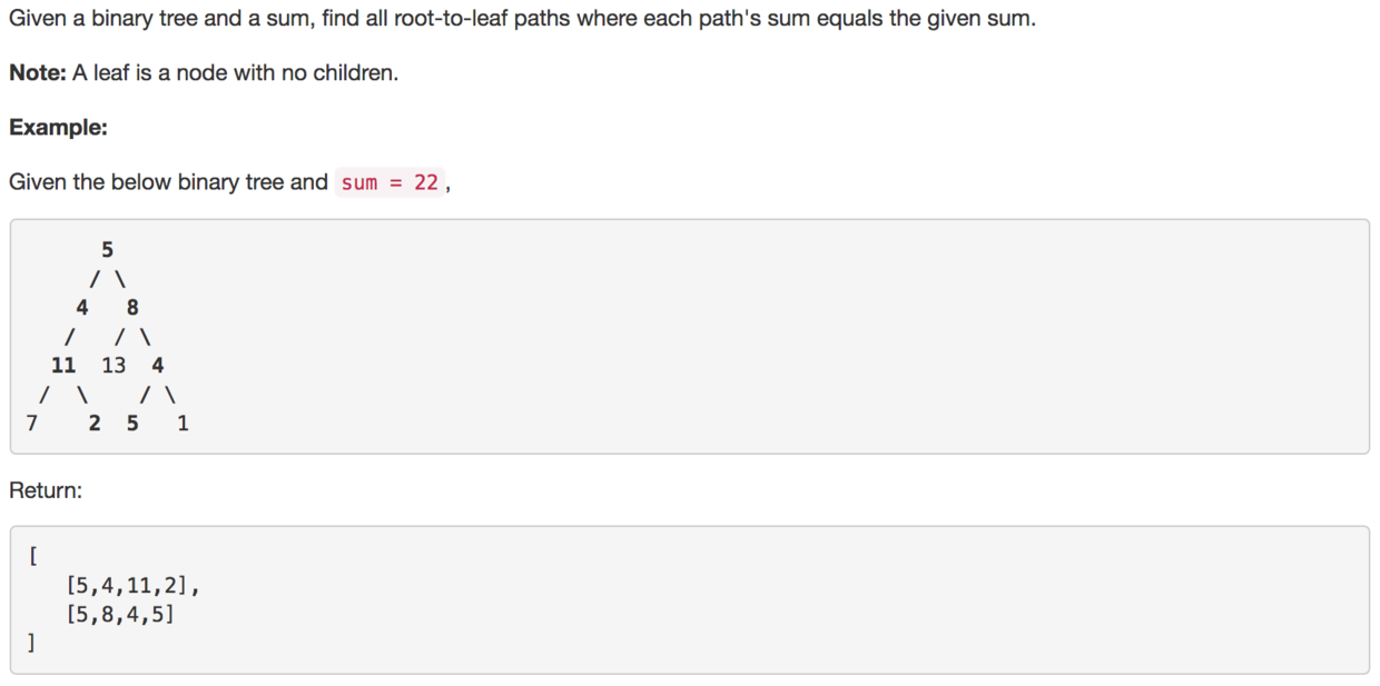 Path Sum II